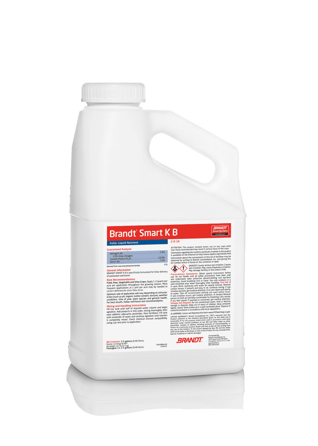 Fertilizante foliar de potasio y boro BRANDT Smart KB