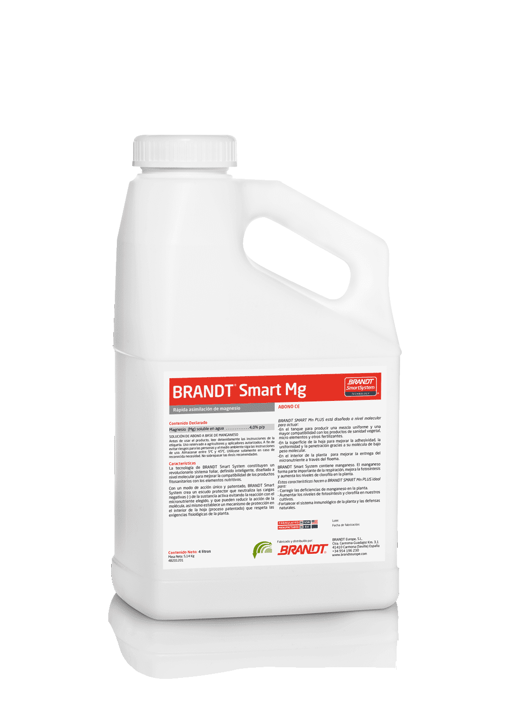 Fertilizante foliar BRANDT Smart Mg de magnesio y azufre